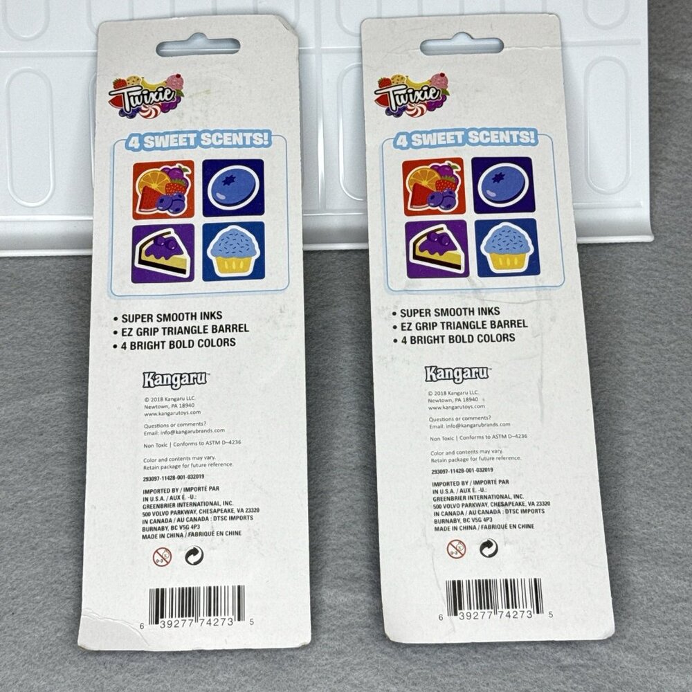 Twixie Scented Gel Pens 2 Packs Twin Tips 4 Bright Bold Colors Kangaru 2018 - Picture 6 of 8